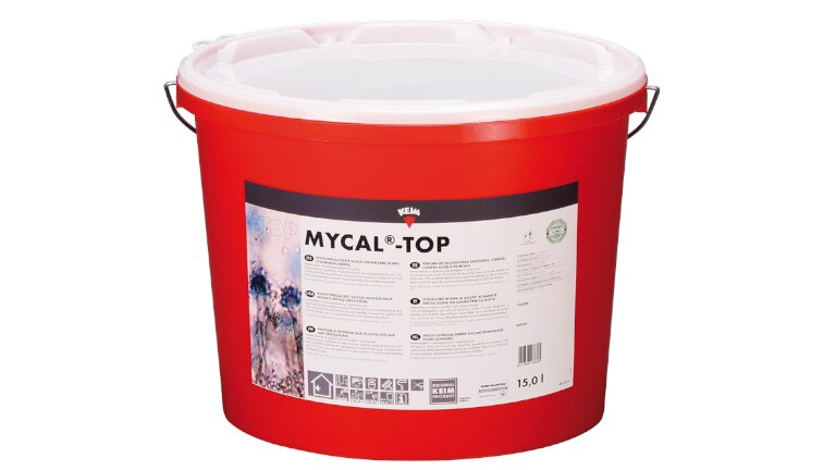 KEIM Mycal-Top Innenfarbe gegen Schimmelpilzbefall, im roten Eimer, mit weißem Deckel, 15L